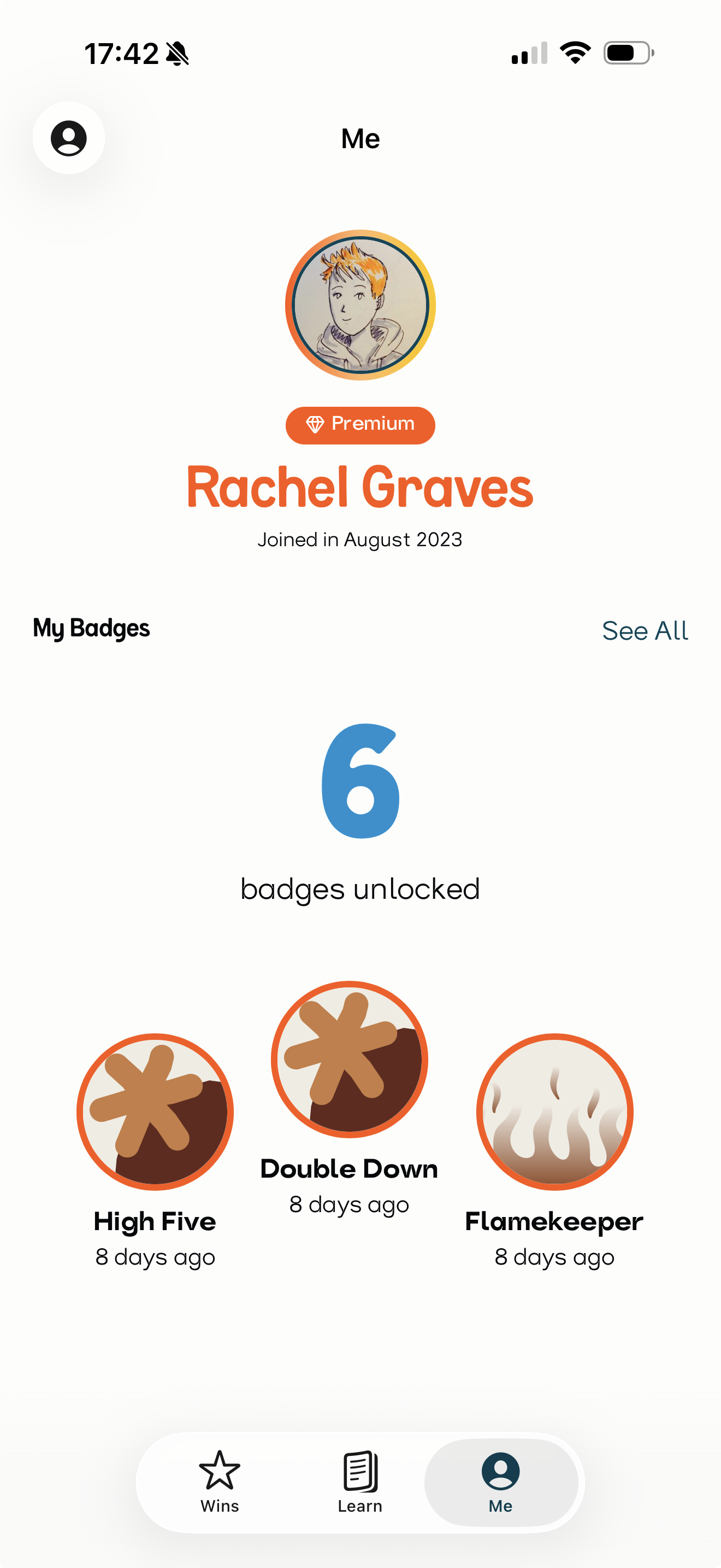 Badges in the Cammi app
